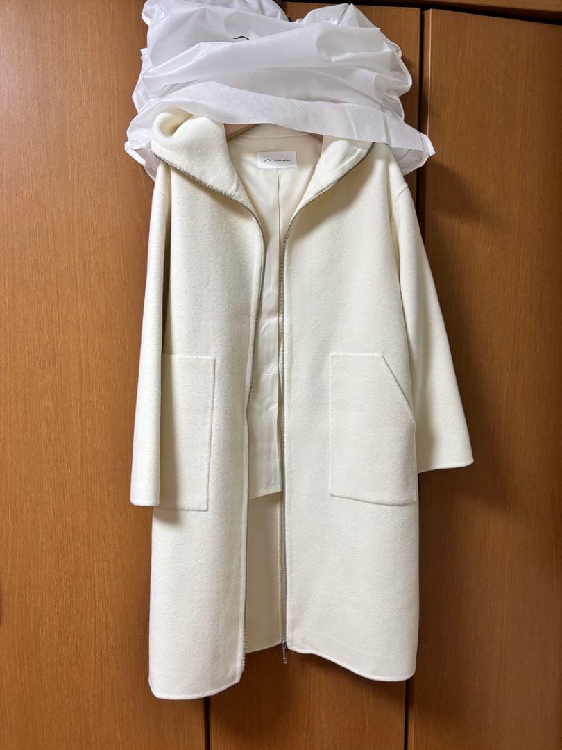 Urban Wool Zip Coat_White ウールコート　ホワイト