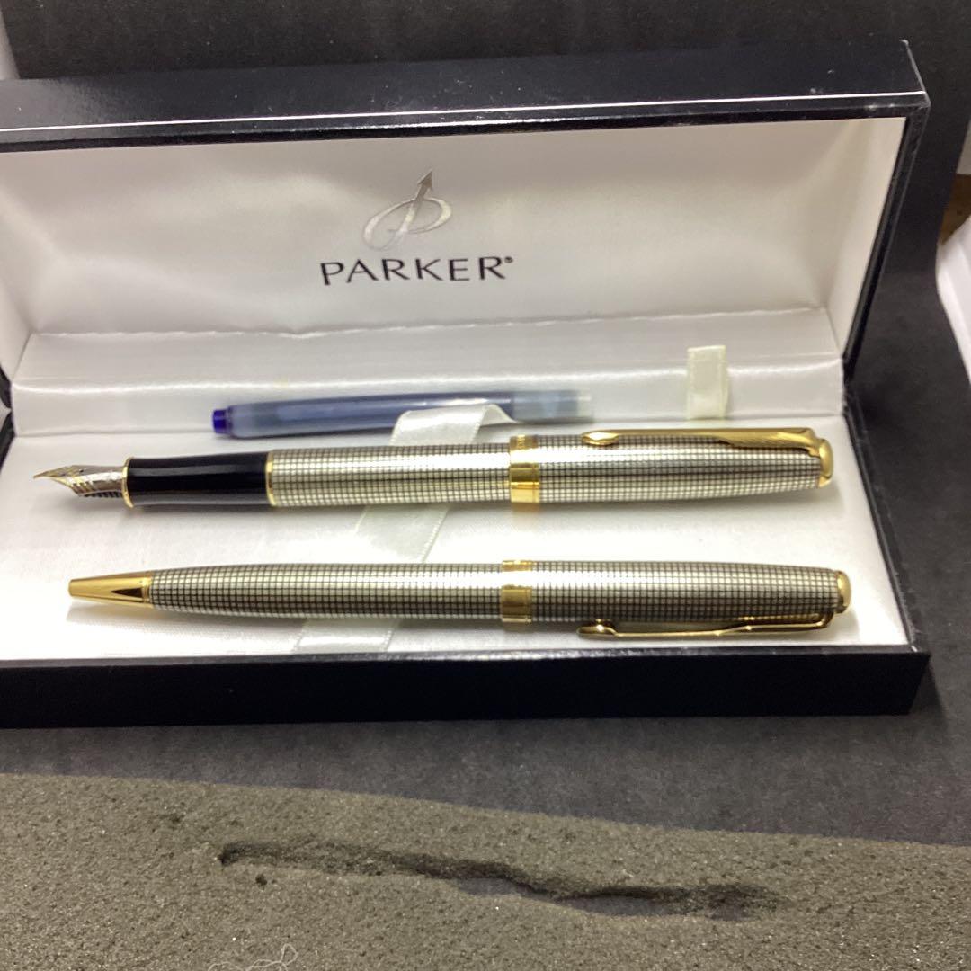 パーカー　ボールペン　万年筆　ソネットプレシャス　シズレGTスターリングシルバー