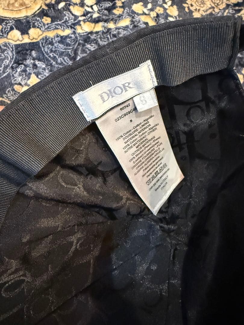 《Dior》黒 ベースボールキャップ S @ 美品