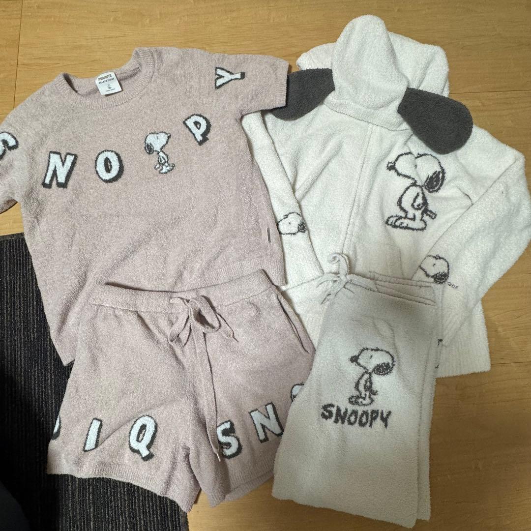 ジェラートピケ スヌーピー セットアップ ピンク 耳 長ズボン パンツ 半袖