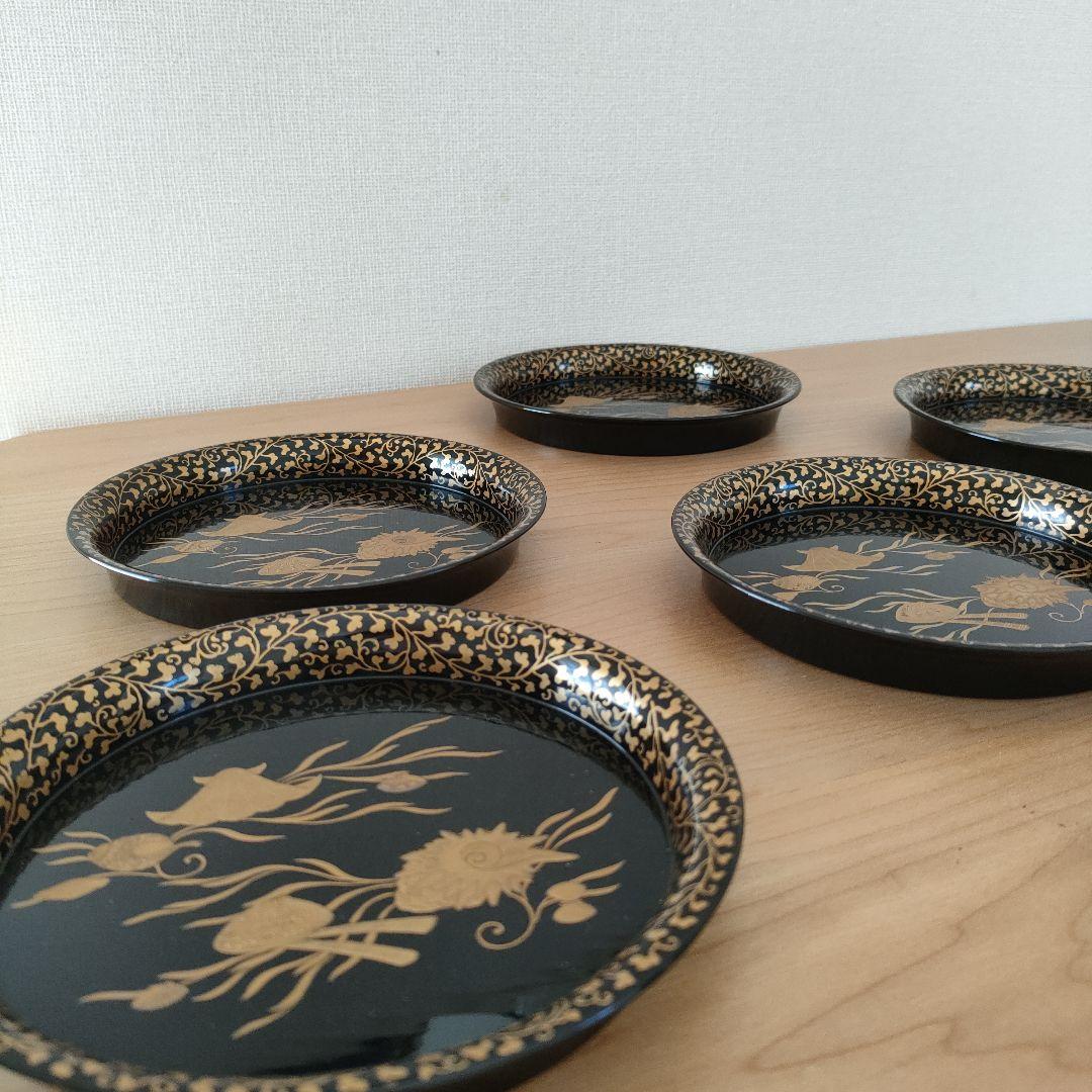 輪島塗 菓子皿 5客セット
