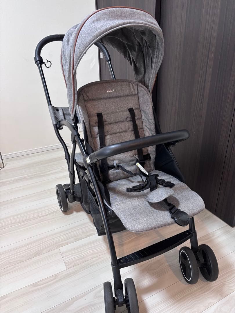[折りたたみ可]カトージ ベビーカー 2人乗り 雨カバー/別売りシート付