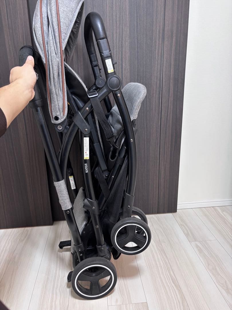 [折りたたみ可]カトージ ベビーカー 2人乗り 雨カバー/別売りシート付