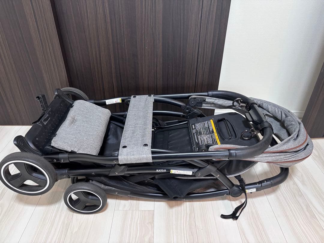 [折りたたみ可]カトージ ベビーカー 2人乗り 雨カバー/別売りシート付