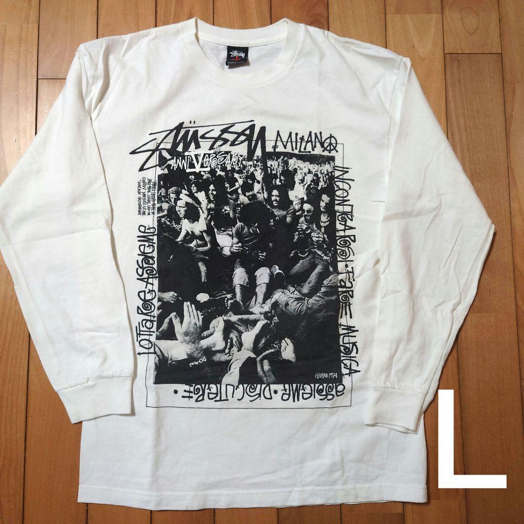 レア★ミラノ限定★STUSSY オールドステューシー Lサイズ Tシャツ ロンT