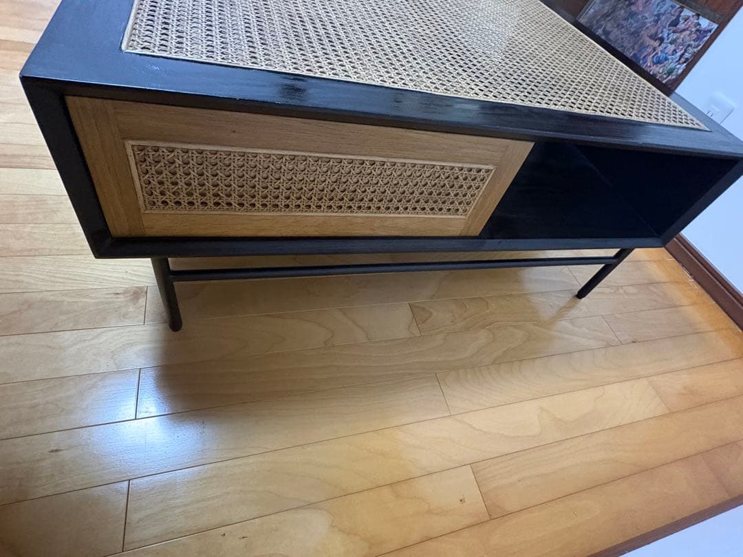 モダン木製センターテーブル 引き出し付き