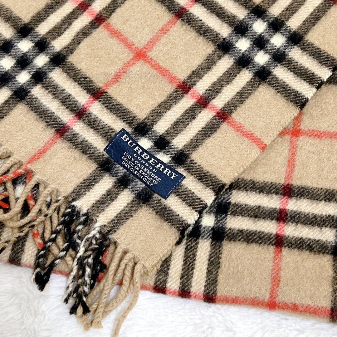 BURBERRY カシミヤ マフラー ノバチェック レディース メンズ ベージュ