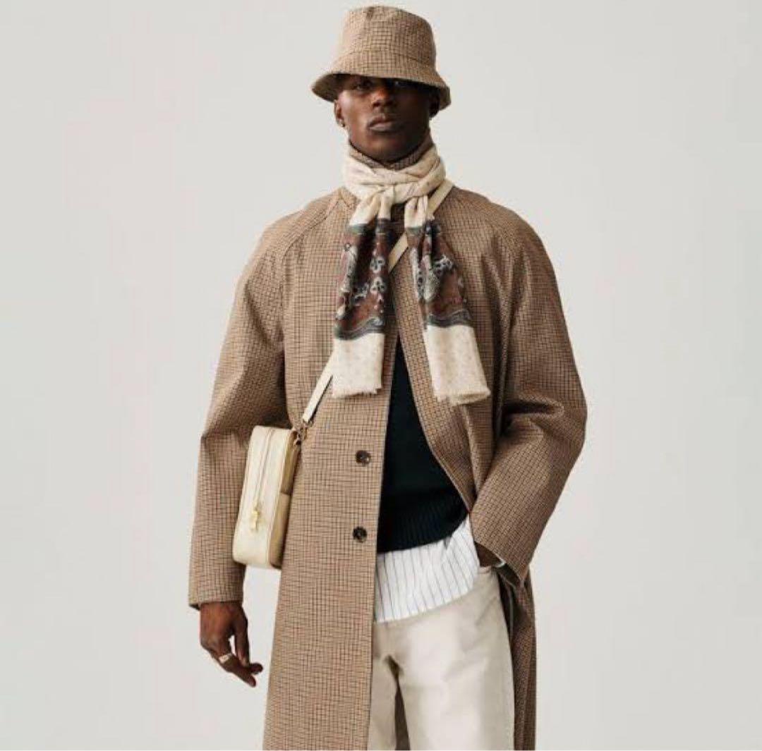 22FW AIMÉ LEON DORE ブラウンチェック Topコート