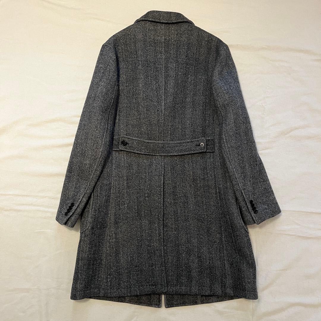 【レア★未使用に近い★滑らかなカシミヤ混】SHIPSヘリンボーンチェスターコート