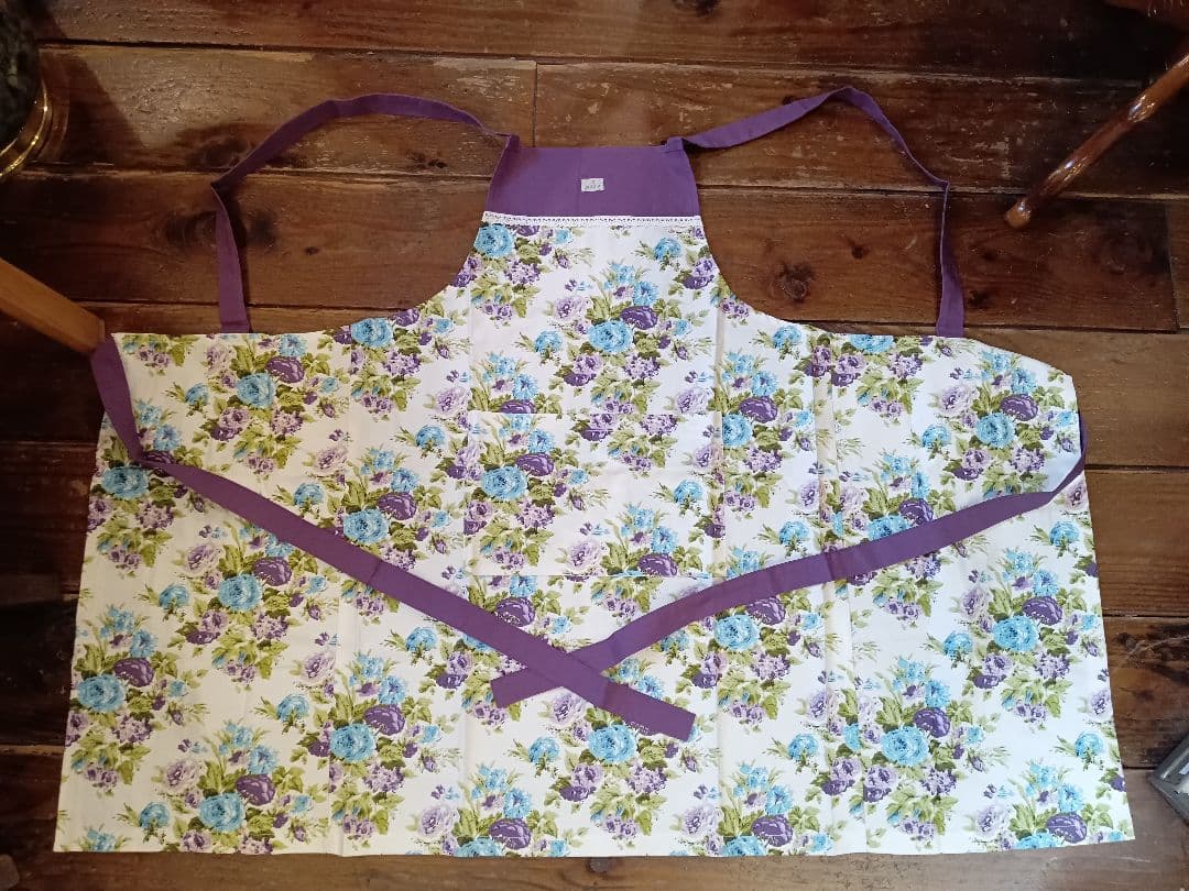 希少　メゾン・ド・マニー　ブルーローズ　エプロン　ポットカバー　セット売り