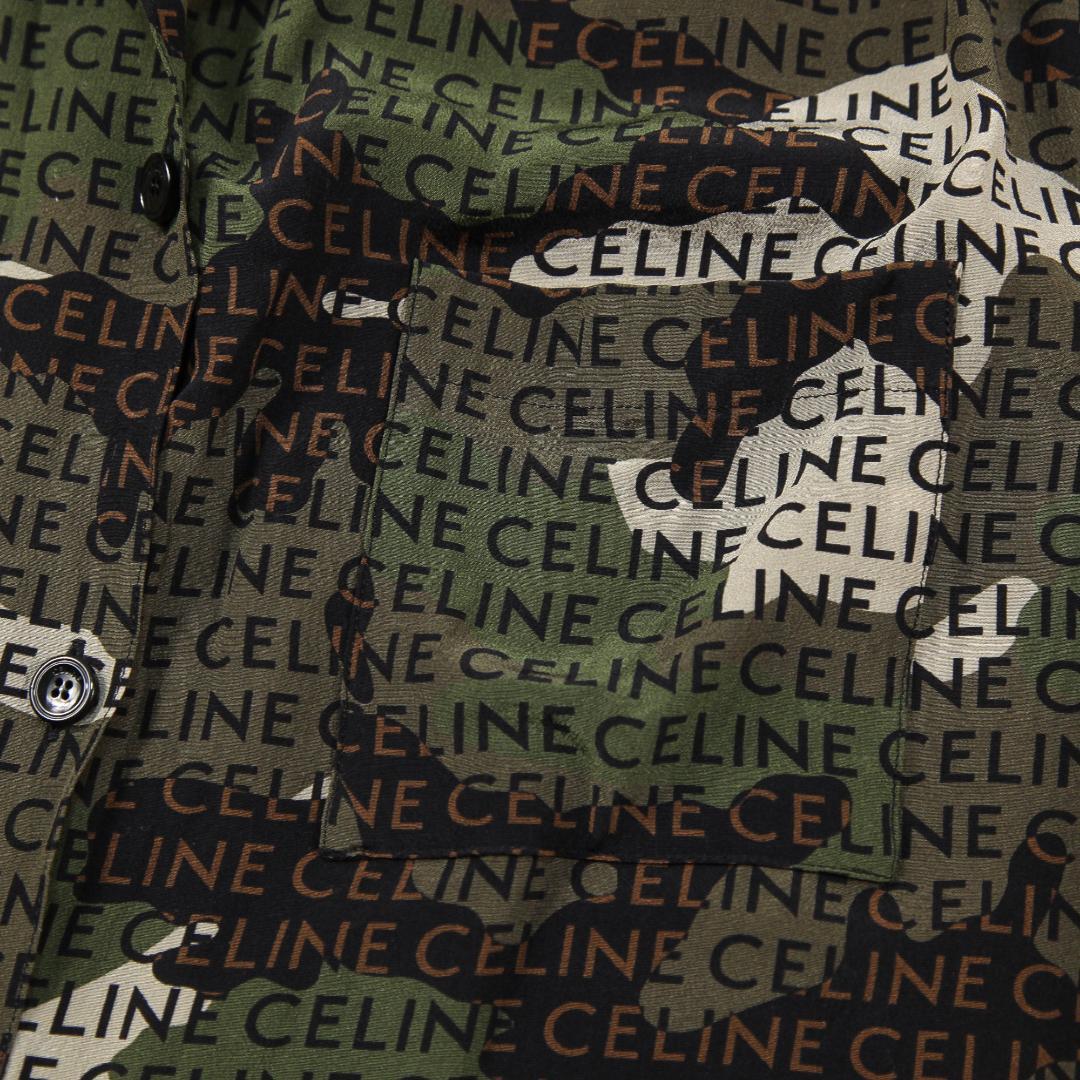 極美品 CELINE 22AW オープンカラー ブラウス クレープ・ド・シーヌ