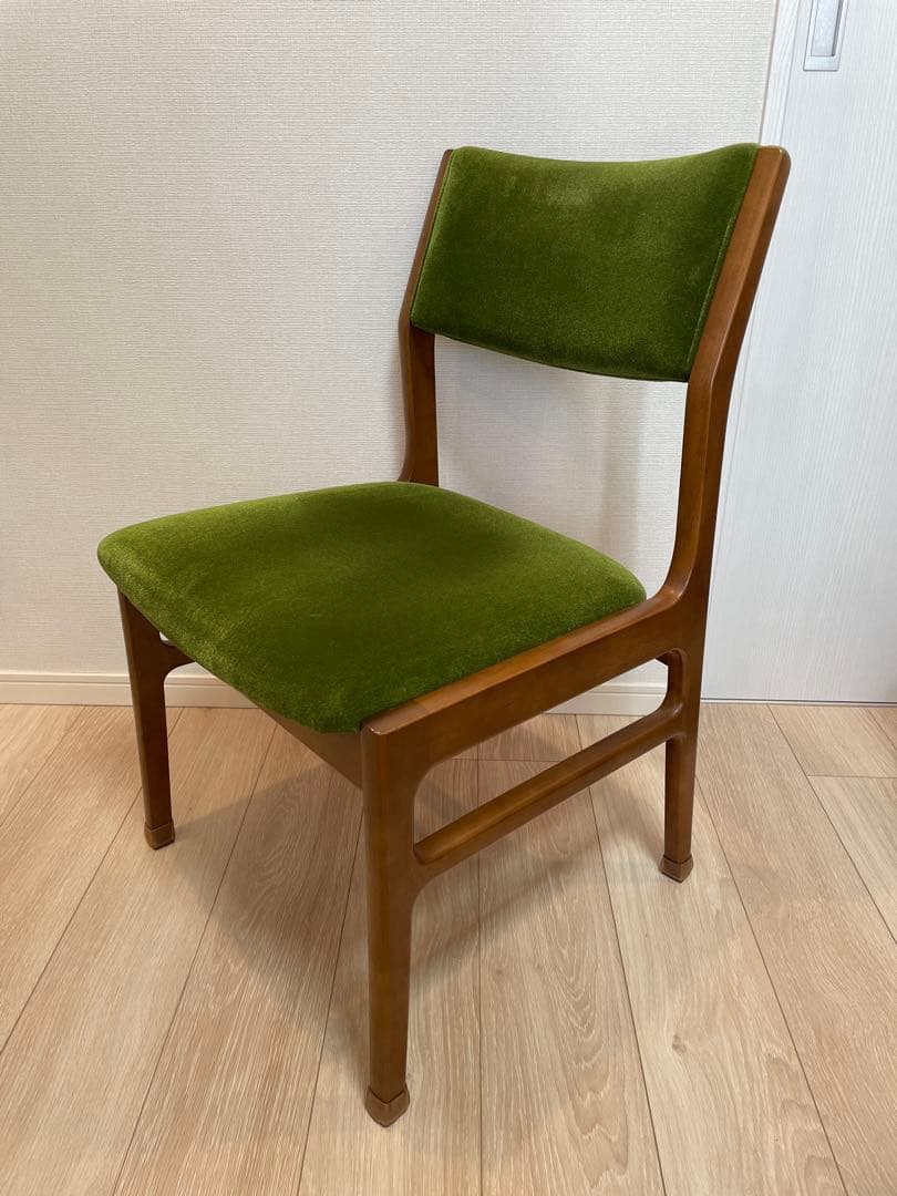 カリモク60 ｜アームレスダイニングチェア モケットグリーン｜正規品