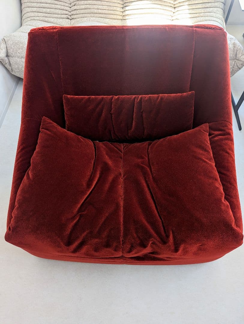 極上品　【ligne roset】ロゼ プリューミー　1Pソファ＆パフ