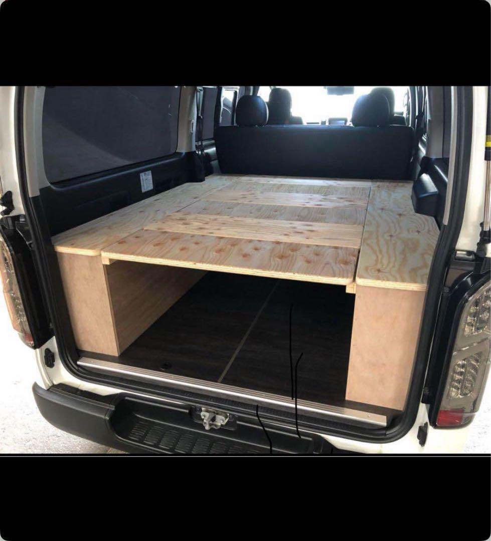 lammy.k　ハイエースSーGL 収納BOX ベッドキット