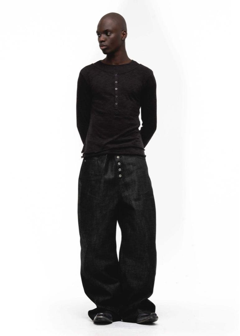 NO/FAITH STUDIOS ダブルレイヤードボタンロングスリーブ　tシャツ