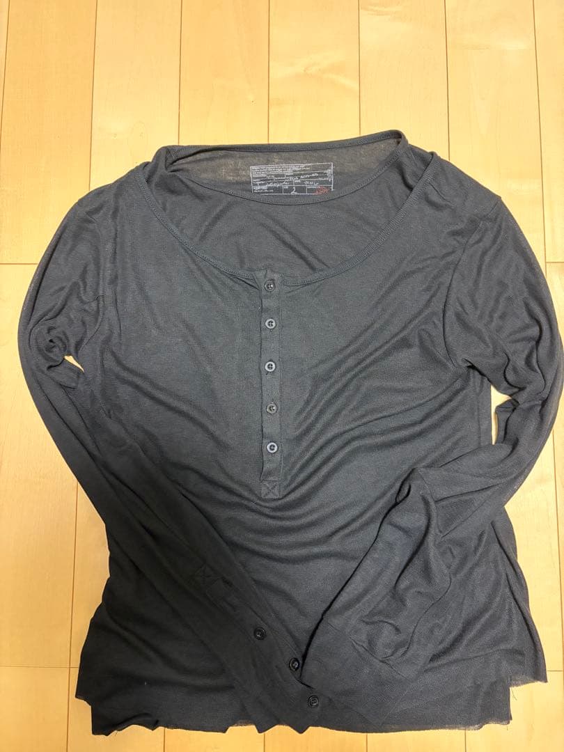 NO/FAITH STUDIOS ダブルレイヤードボタンロングスリーブ　tシャツ