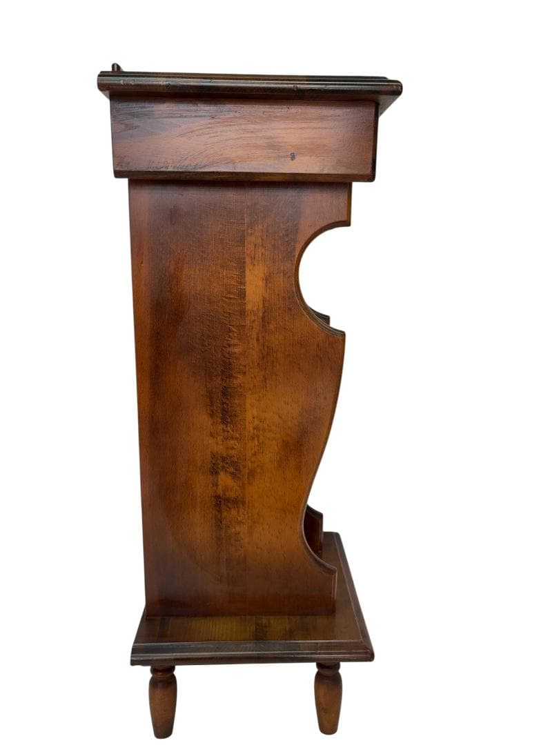 美品 カリモク コロニアル 電話台 サイドテーブル キャビネット b002