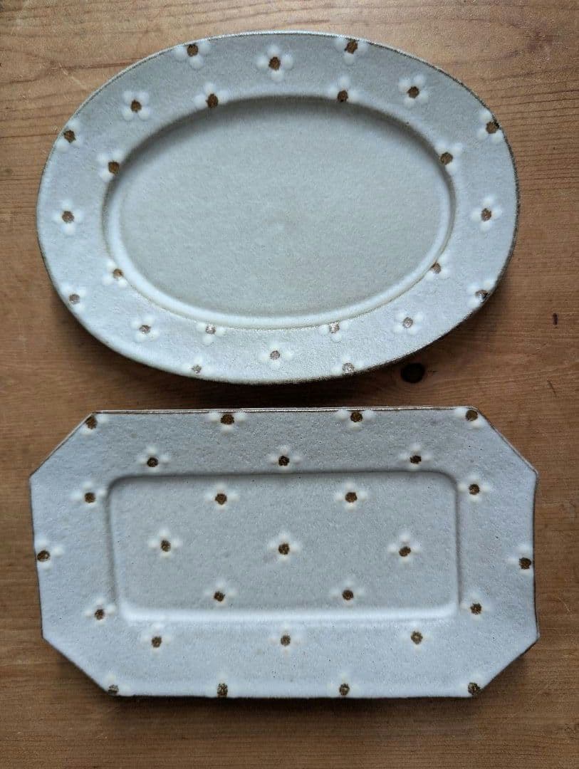 葛西国太郎 HANI オーバル皿 角皿 2枚セット