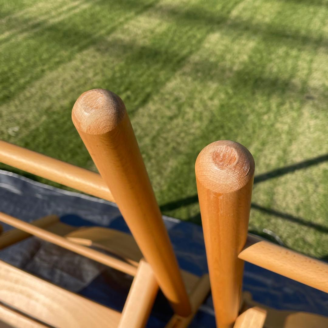 廃盤品 無印良品 木製折りたたみ椅子 フォールディングチェア 2脚