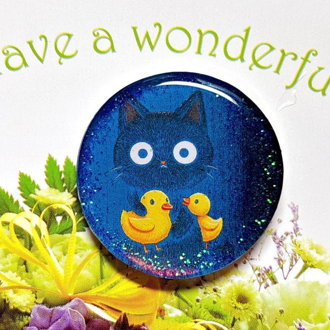 NO 488レジン　ヘアゴム　ブローチ　ハンドメイド　猫ちゃん