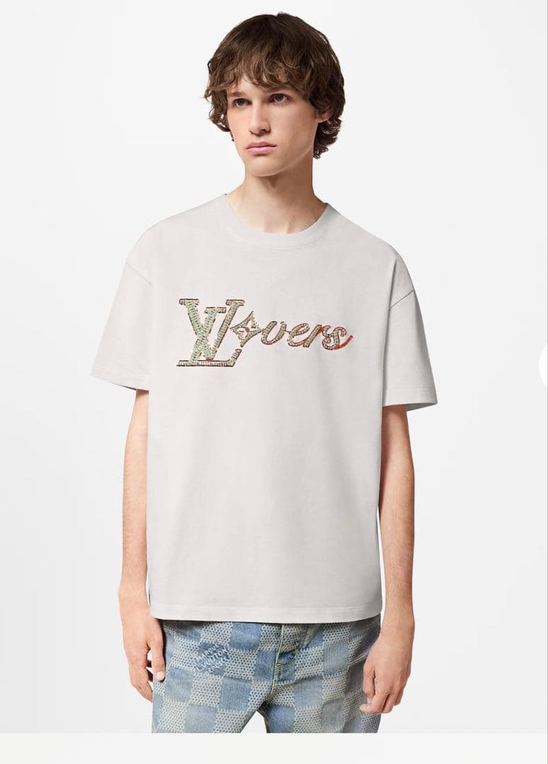 希少　即日発送　ルイヴィトン　ビーズ刺繍ロゴ　Tシャツ