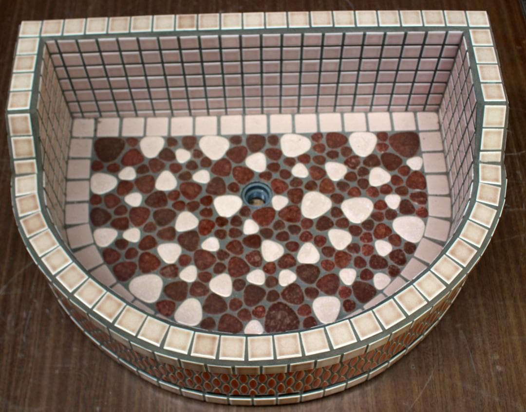 手造り　流し台　シンク　木陰