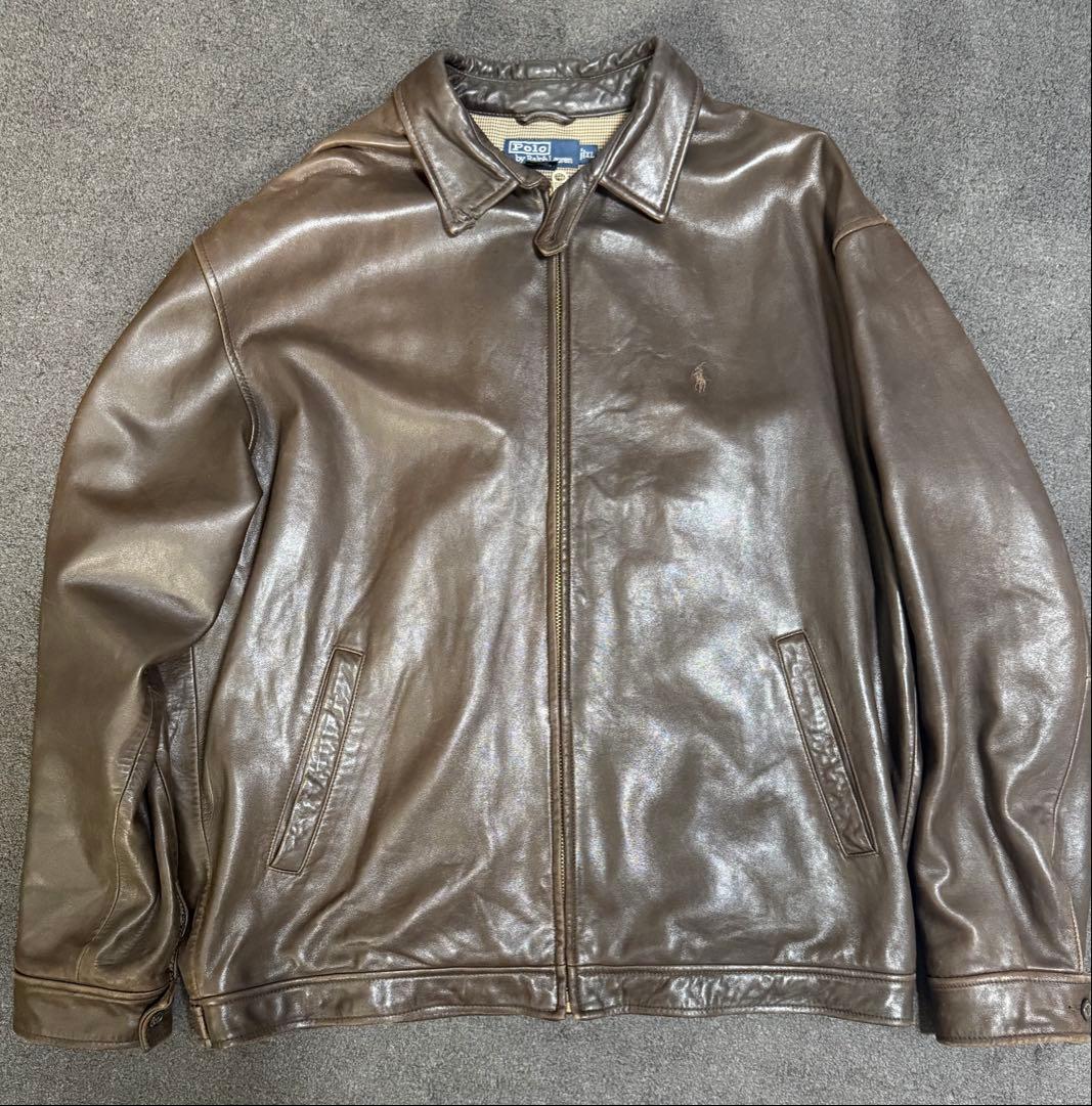 ポロラルフローレン　レザージャケット　XL
