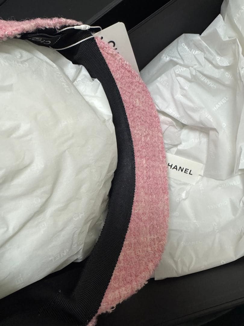CHANEL ピンク　キャップ　ツイード　キャスケット　新品未使用