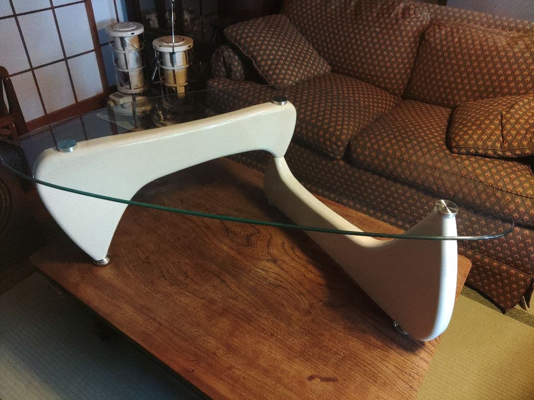 希少　ミッドセンチュリー　スペースエイジ　コーヒーテーブル　ポストモダン