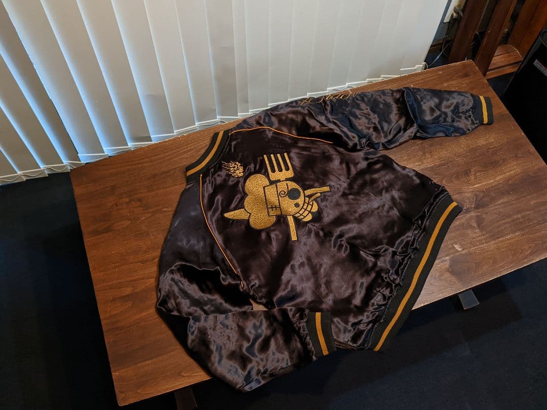 絡繰魂　ONE PIECE　スカジャン　リバーシブル　スーベニアジャケット　　黒