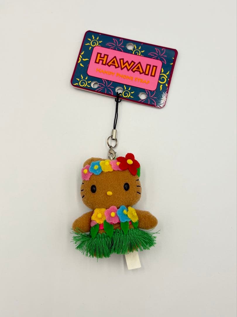 2004 サンリオ　ハワイ限定　日焼け　フラダンス　キティ　ストラップ