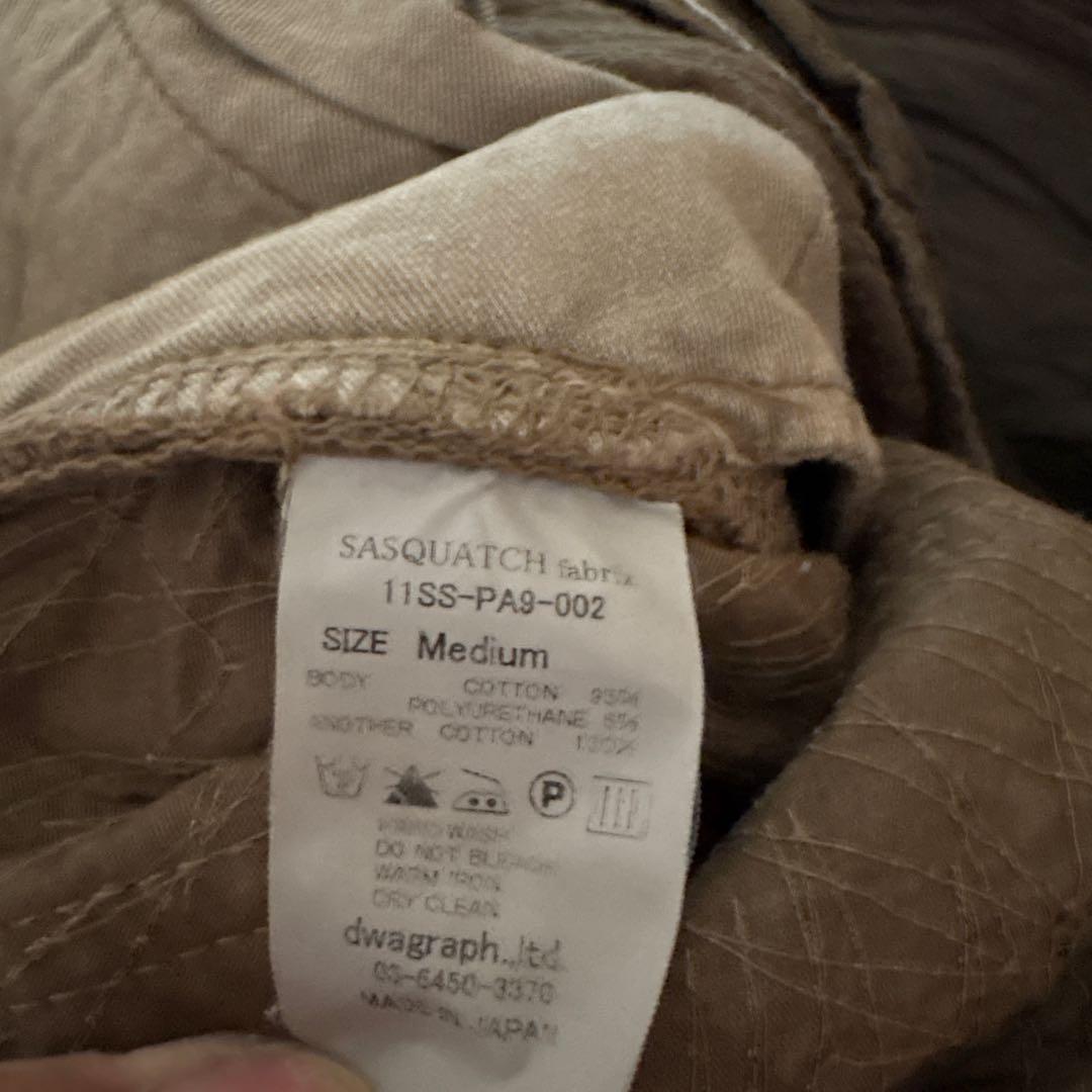 サスクワァッチファブリックスのゾンビクラストパンツになります。カーキ　M