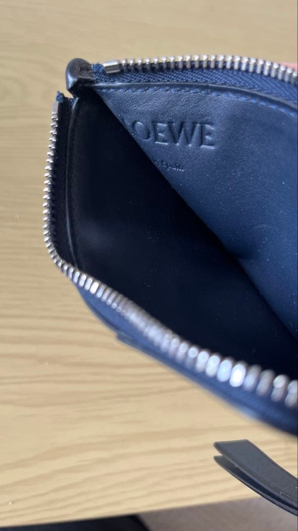 LOEWE ロエベ ケース カードケース ネイビー レザー