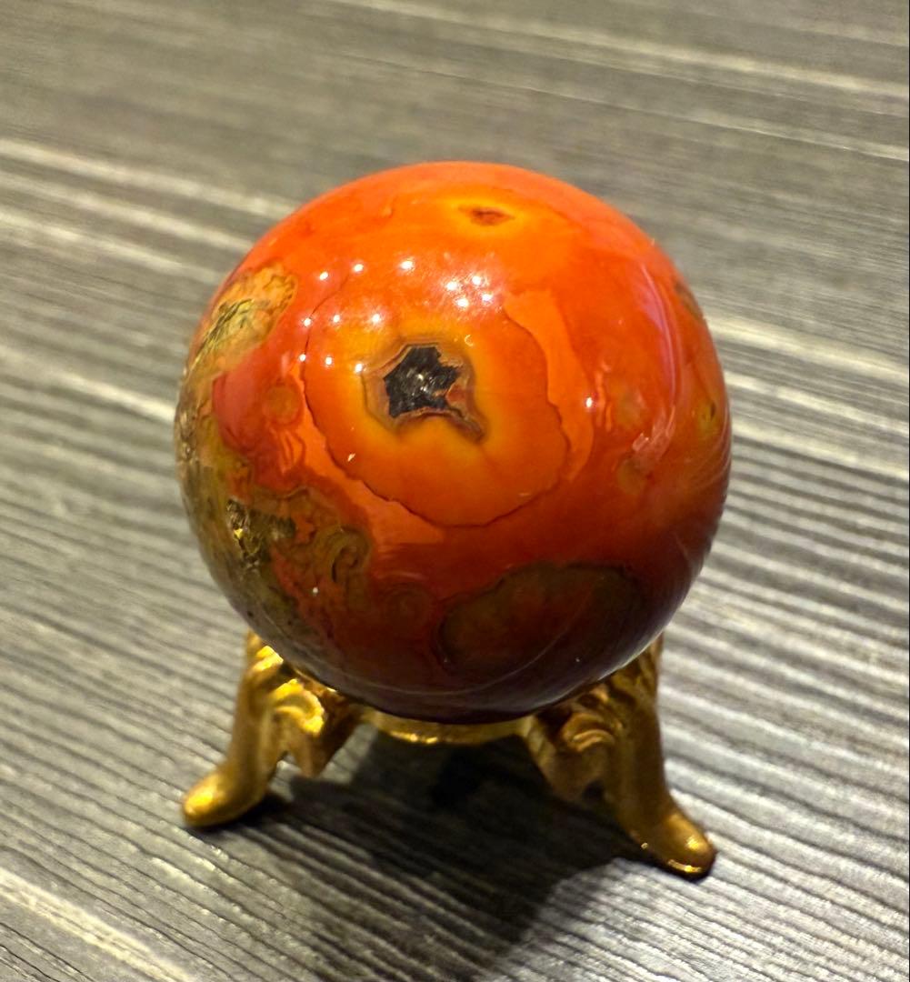 希少♡ 激レア 戦国紅瑪瑙 スフィア 丸玉 ① 瑪瑙 天然石