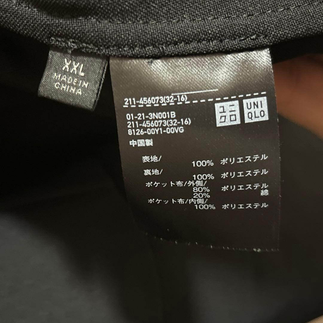 【美品】ユニクロ　感動スーツ　上下セット　大きいサイズ　XXL 3XL 黒