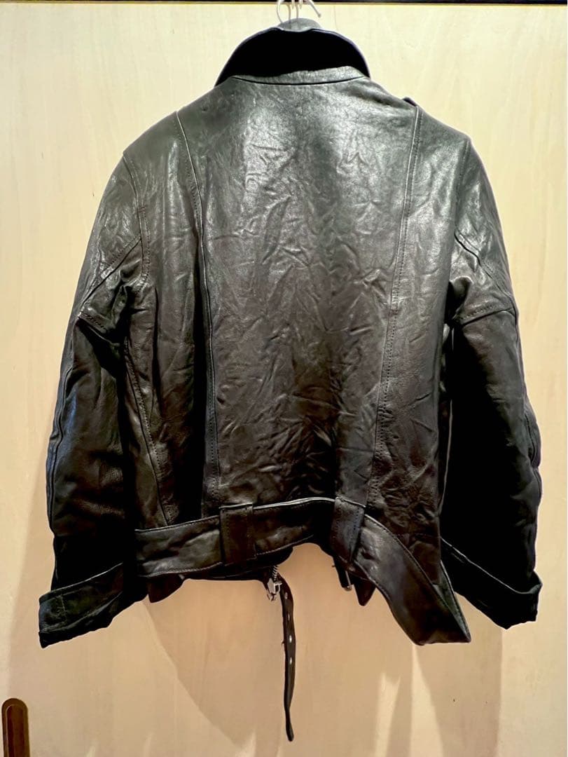 NILI LOTAN ブラック レザーライダースジャケット XS アパルトモン