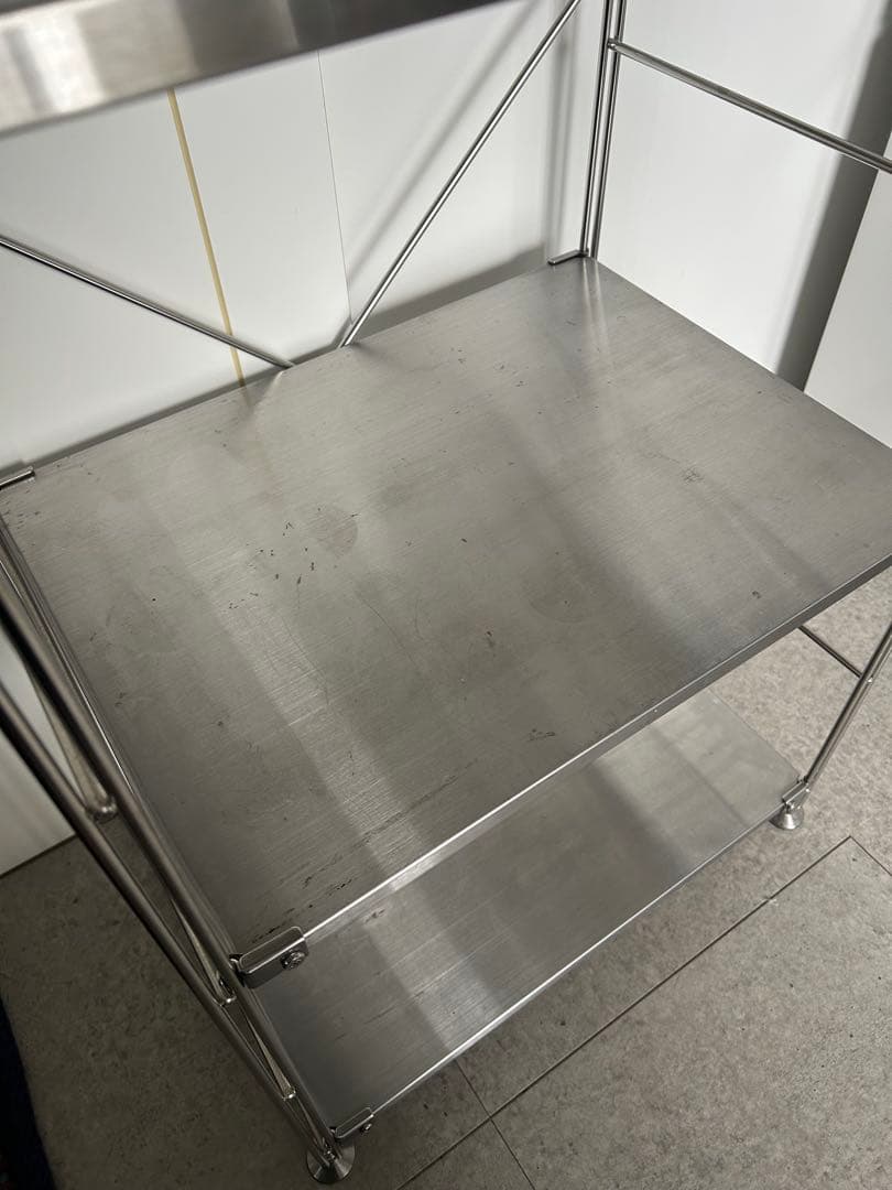 【むさこ様】 無印良品ステンレスユニットシェルフ　大　ワードローブバー付き