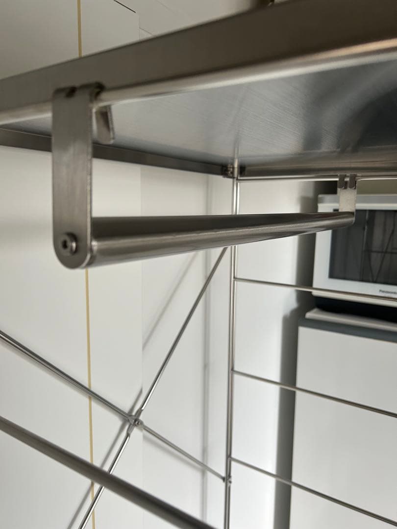 【むさこ様】 無印良品ステンレスユニットシェルフ　大　ワードローブバー付き