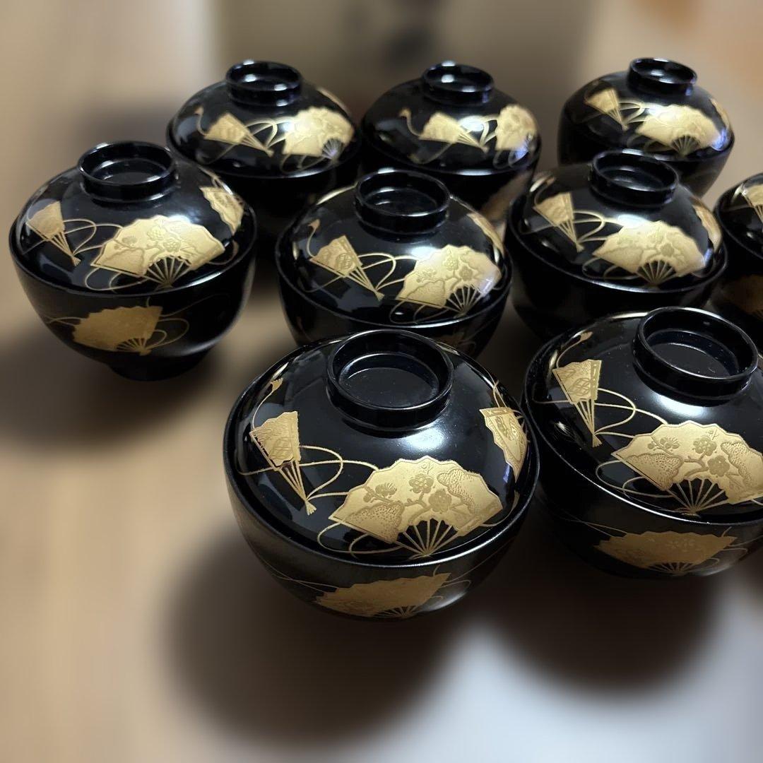 漆器　吸物椀10客セット