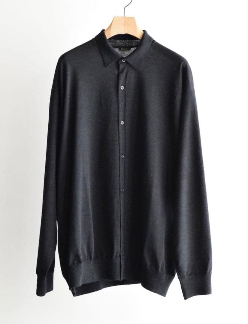 25AW COMOLI コモリ ウール衿付き カーディガン