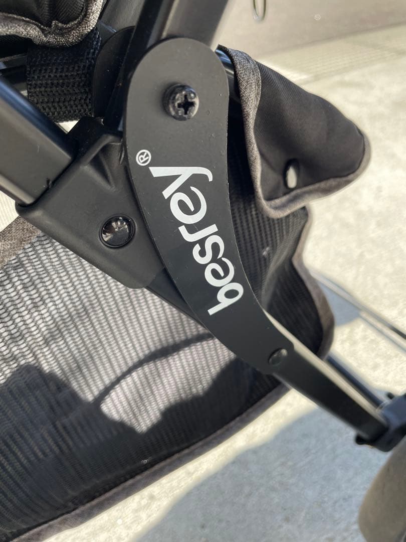 besrey 2人乗りベビーカー グレー