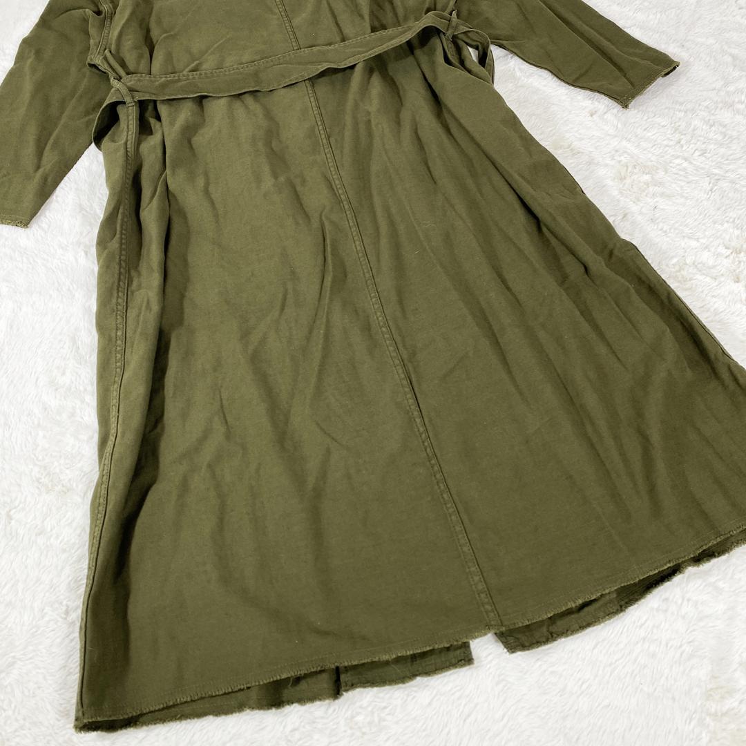 【Ameri vintage】ARMY POCKET LONG COAT カーキ