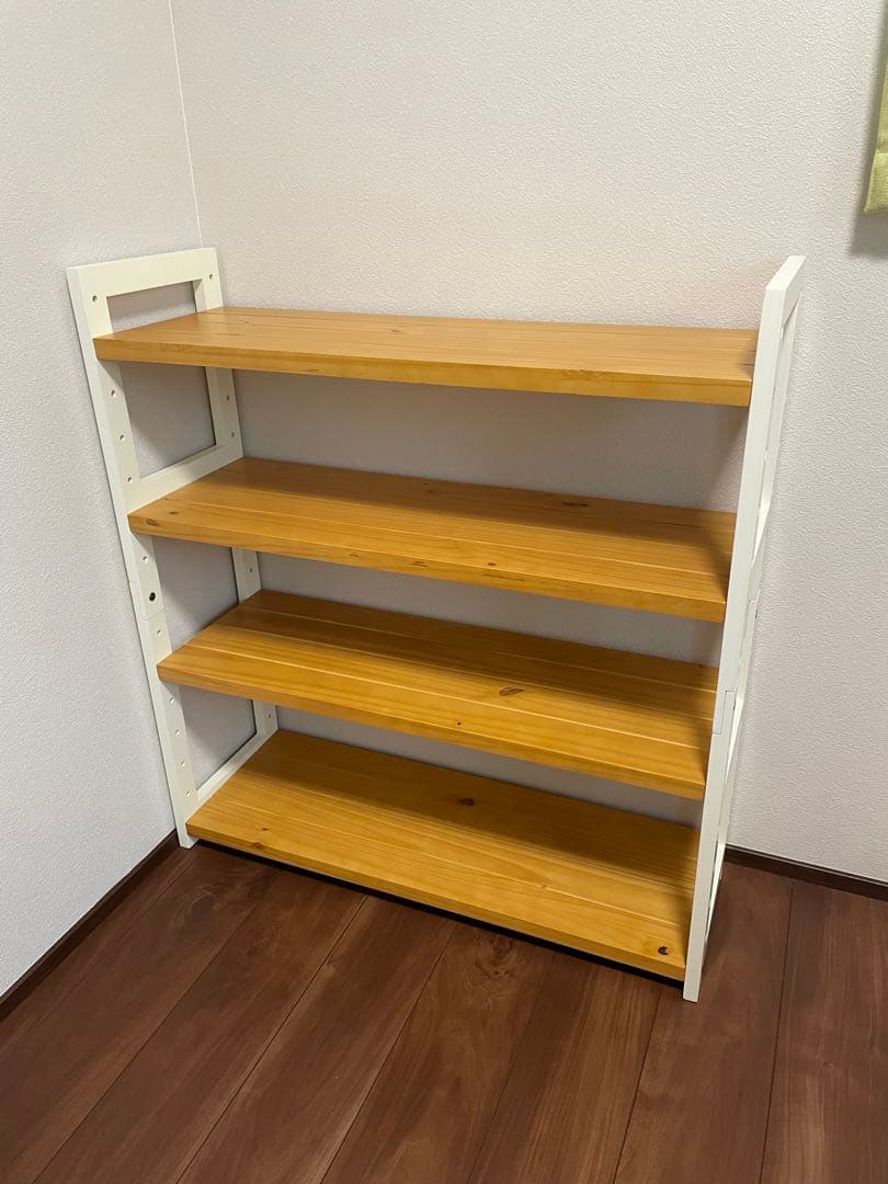 オープンラック　シューズラック 木製ラック 5段　奥行28㎝