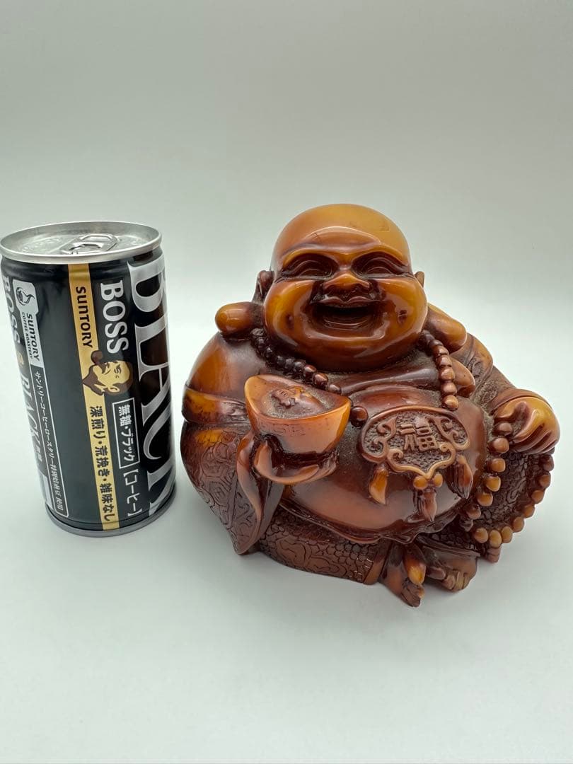 ☆☆ 遺品整理品☆☆ 琥珀 蜜蜡 アンティーク品 弥勒仏 レトロ948g箱がある