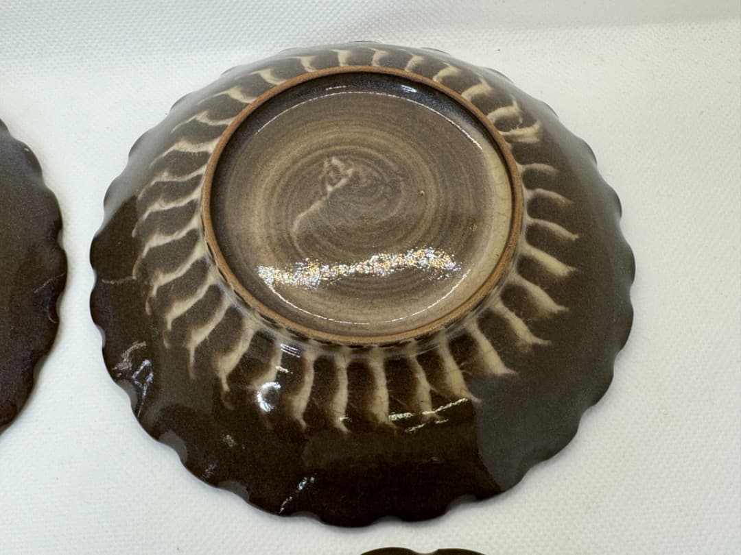 白鷺サギ絵皿(現川焼) ４客