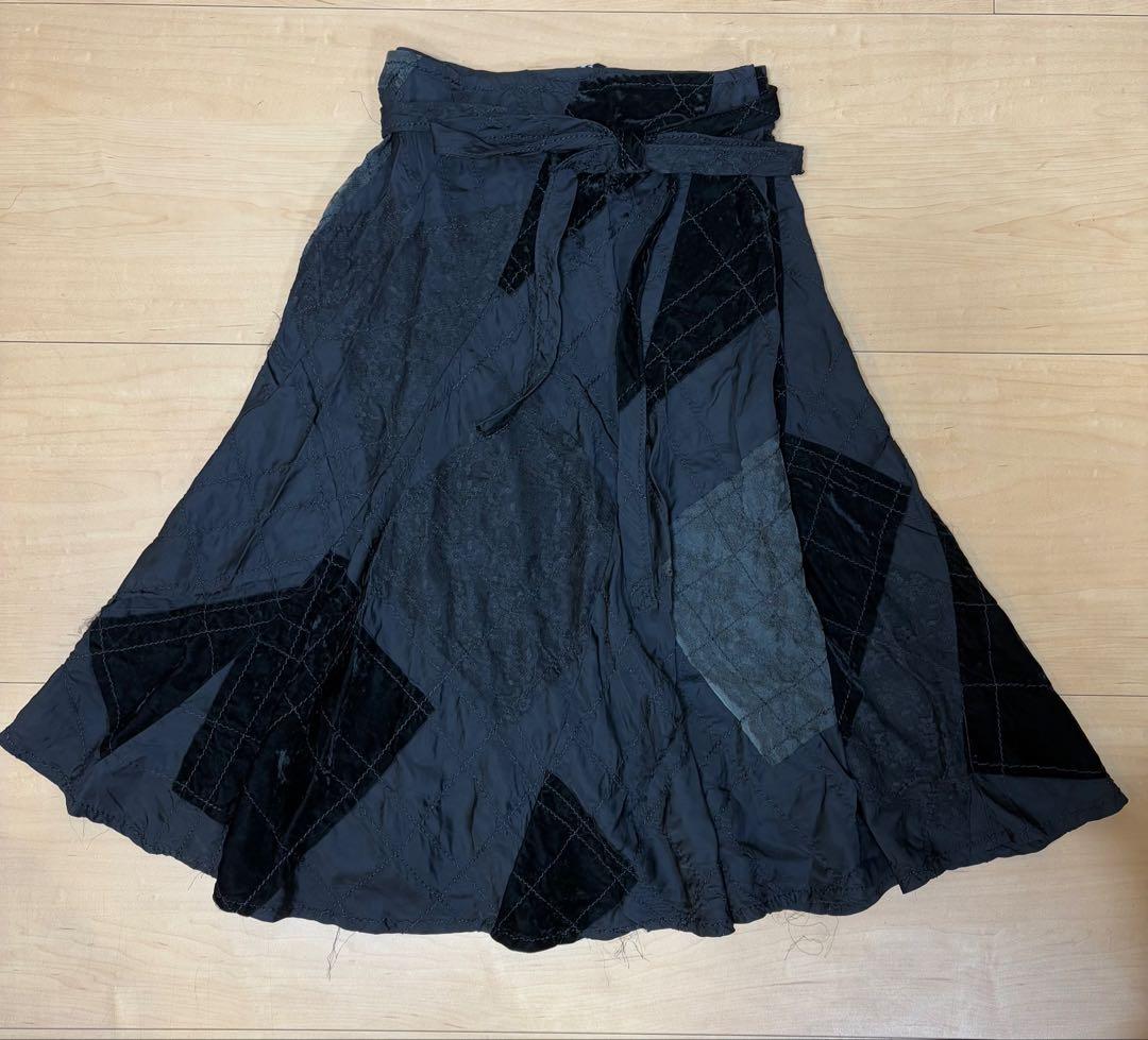 【お値下げ中】コムデギャルソン 巻きスカート AD2005 レース ベロア