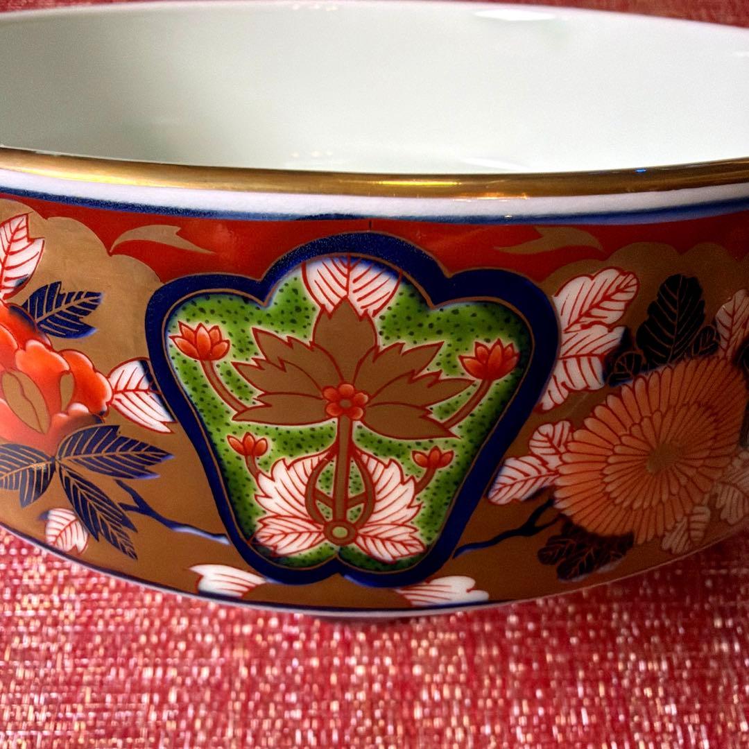 ー有田焼ー 【極美品】 日肥其泉作 昭和年製 極錦金彩古伊万里 陶器三段重