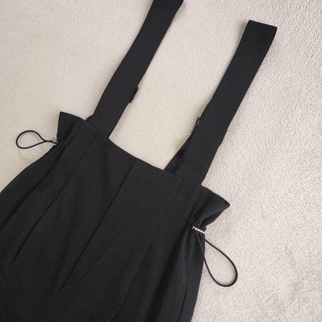 arpege storyサイドギャザーサロペット2025 S black