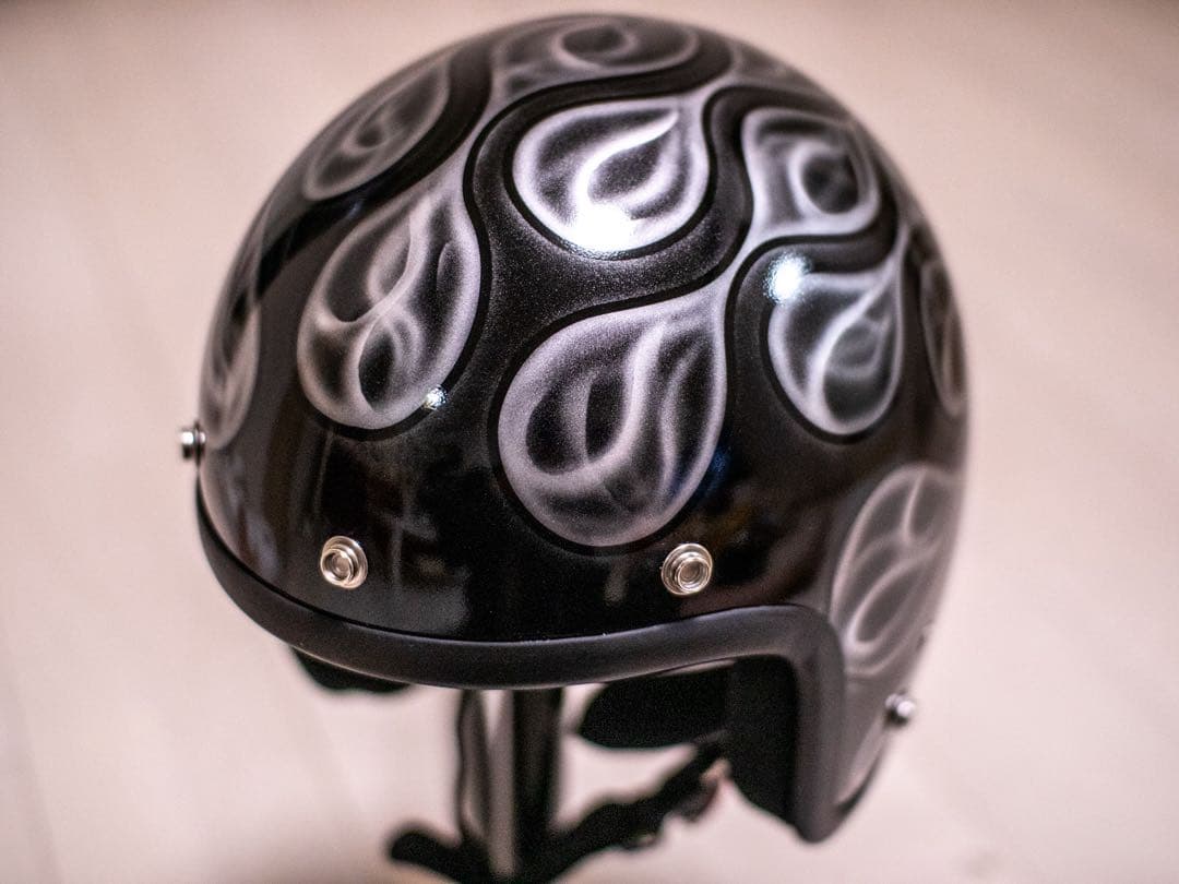 新品未使用　スモール　ジェット　ヘルメット 黒、シルバーフレア