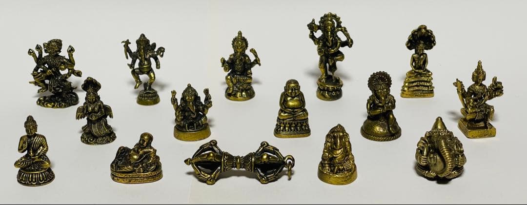 ガネーシャ などなど真鍮製の像15体セット